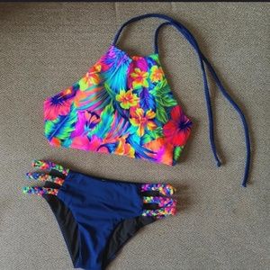 Tropical print Brazilian Bikini